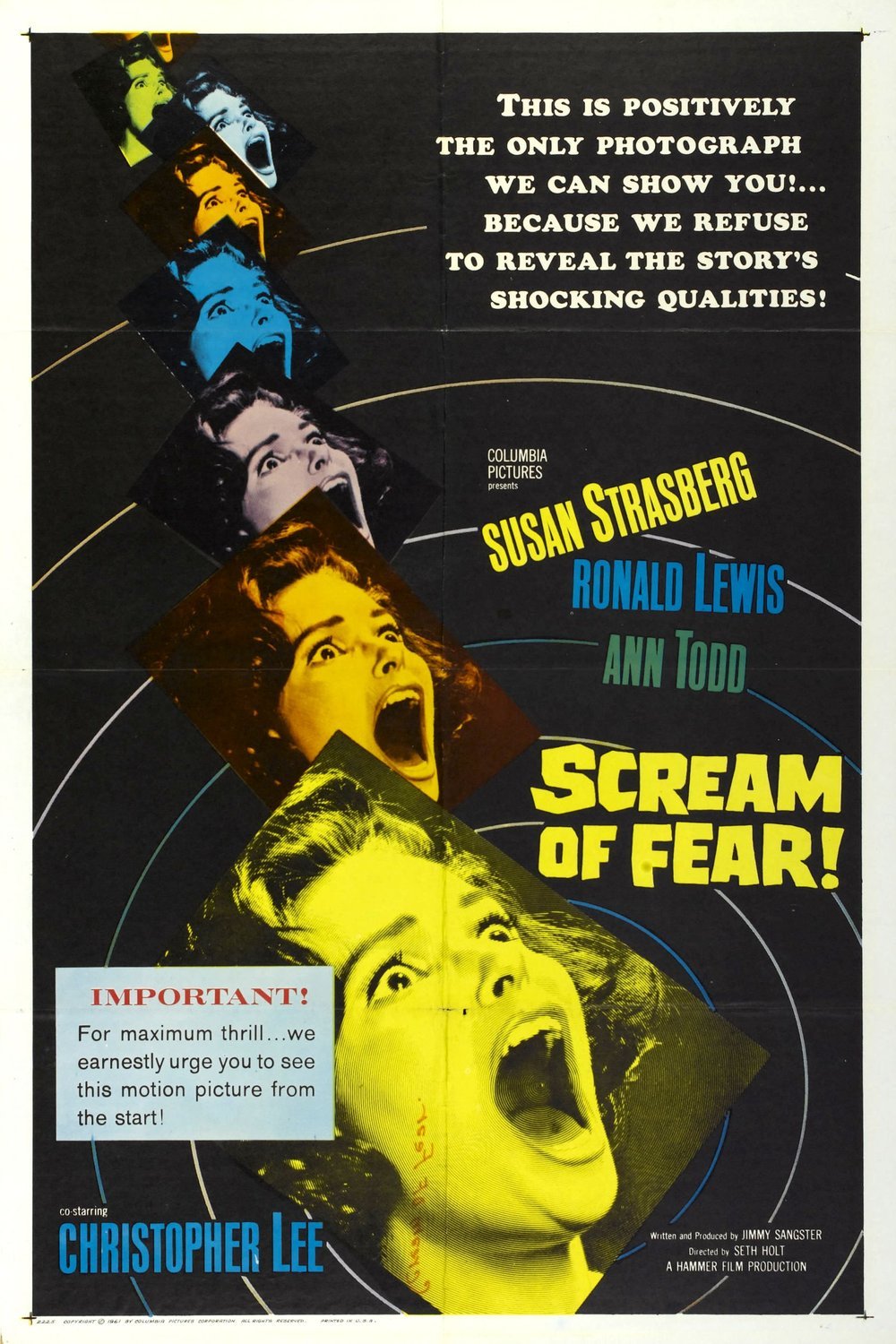 L'affiche du film Hurler de peur