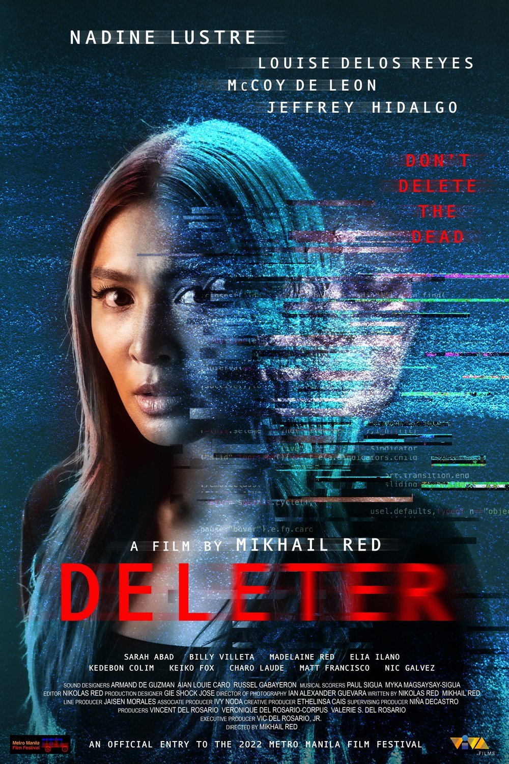 Tagalog poster of the movie Deleter