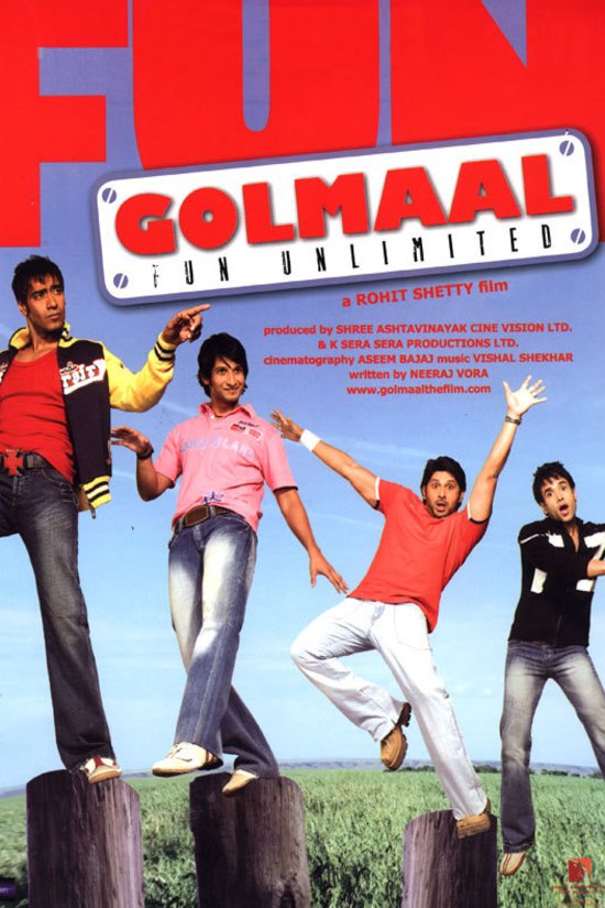 L'affiche originale du film Golmaal en Hindi