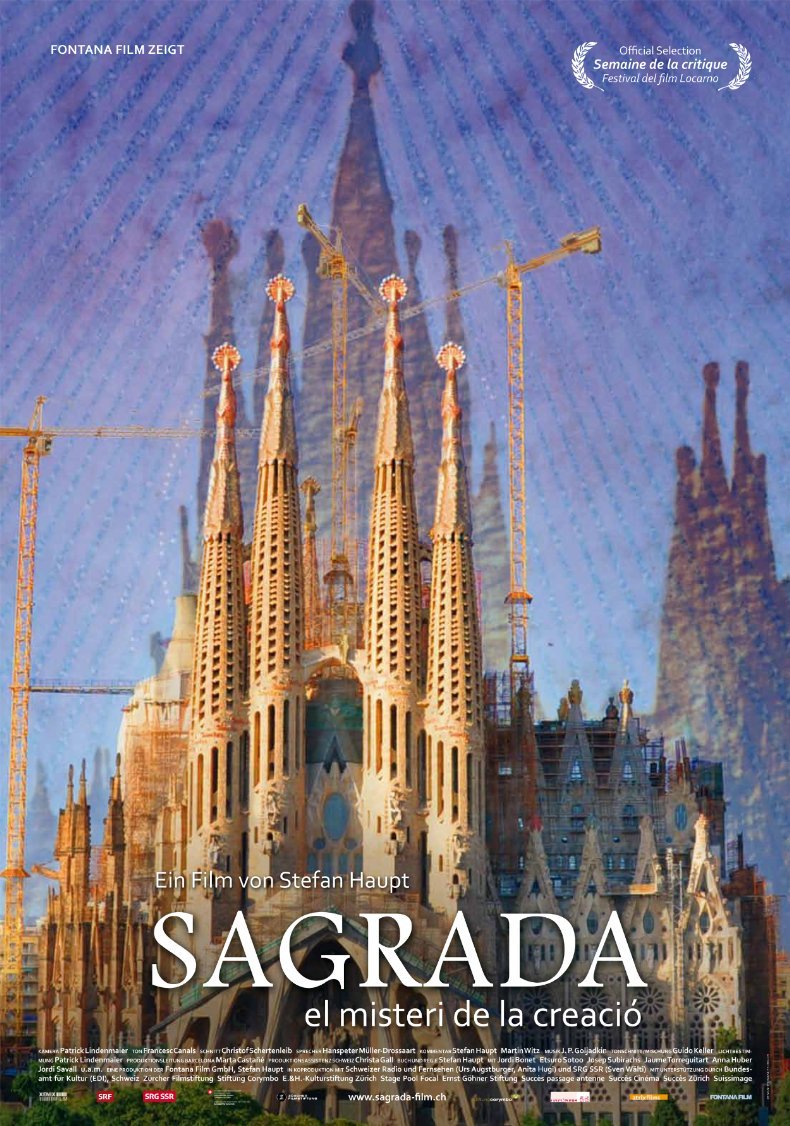Catalan poster of the movie Sagrada: The Mystery of Creation