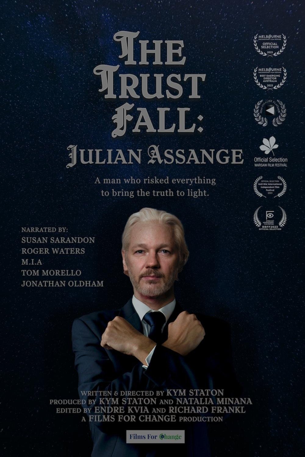 L'affiche du film The Trust Fall: Julian Assange