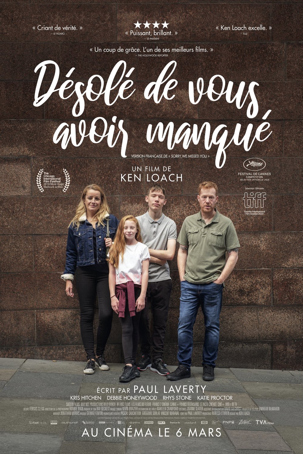 L'affiche du film Désolé de vous avoir manqué [2019]
