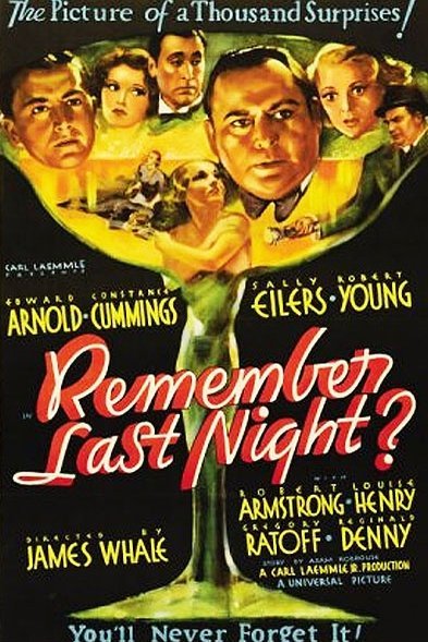 L'affiche du film Remember Last Night?