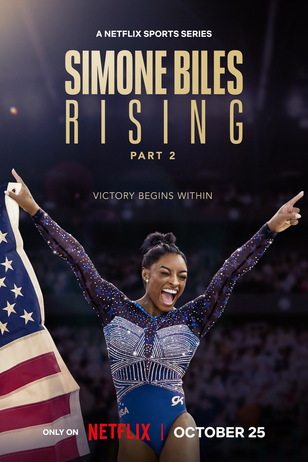 L'affiche du film Simone Biles: Rising [2024]