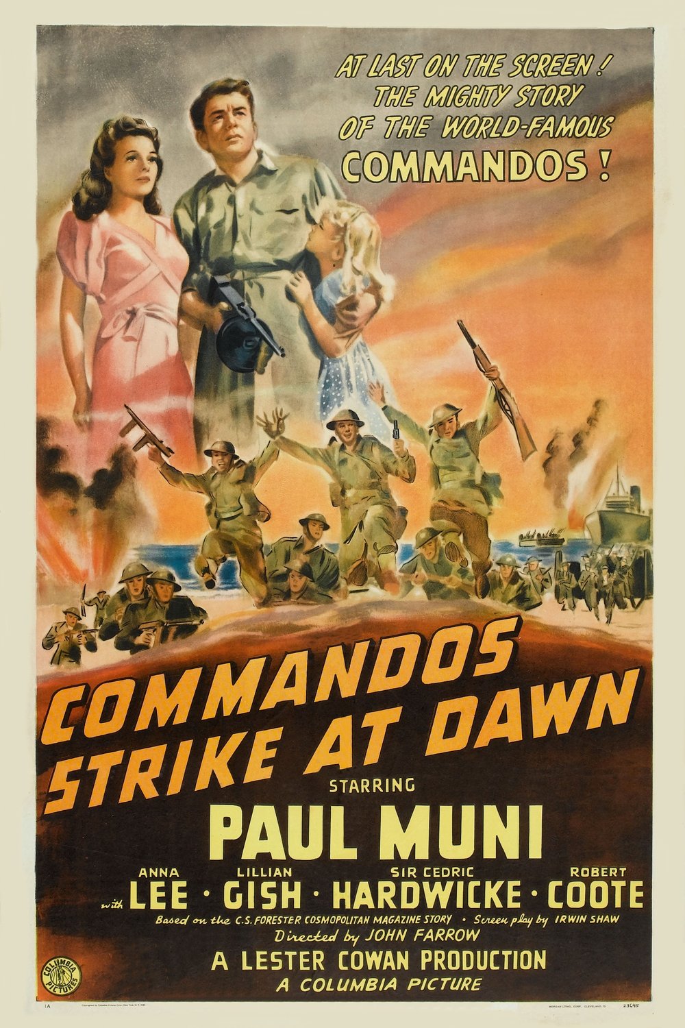 L'affiche du film Commandos Strike at Dawn