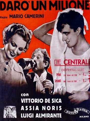 L'affiche originale du film Darò un milione en italien