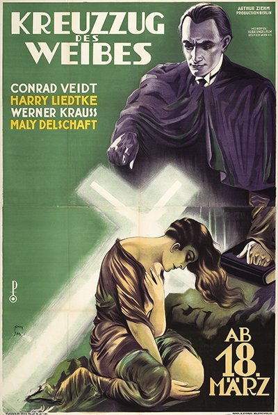 German poster of the movie Kreuzzug des Weibes