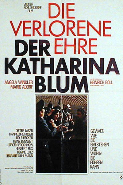L'affiche du film L'Honneur perdu de Katharina Blum