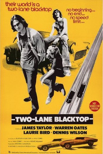 L'affiche du film Two-Lane Blacktop