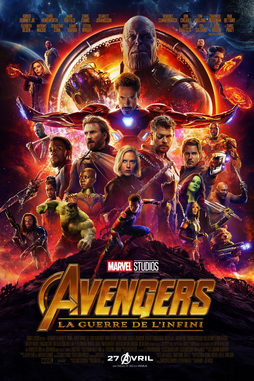 L'affiche du film Avengers: La guerre de l'infini