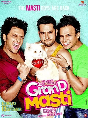 L'affiche originale du film Grand Masti en Hindi