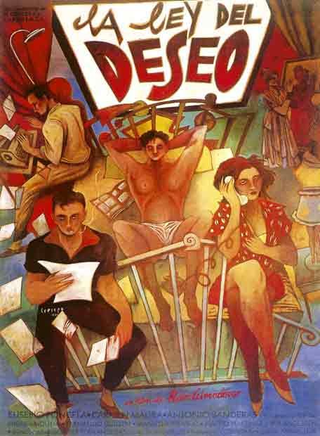 L'affiche originale du film La Ley del deseo en espagnol