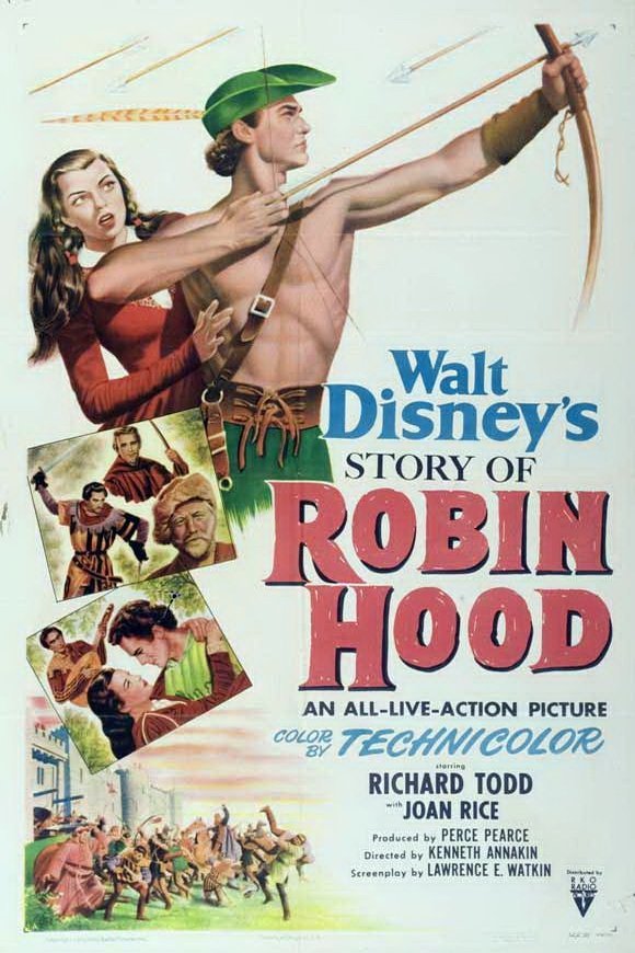 L'affiche originale du film The Story of Robin Hood and His Merrie Men en anglais