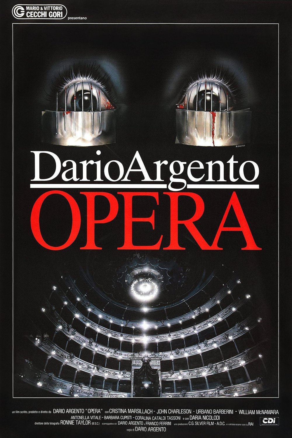 Italian poster of the movie Terror at the Opera