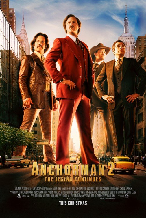L'affiche du film Anchorman 2: The Legend Continues