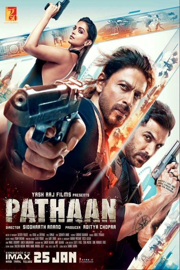 L'affiche originale du film Pathaan en Hindi