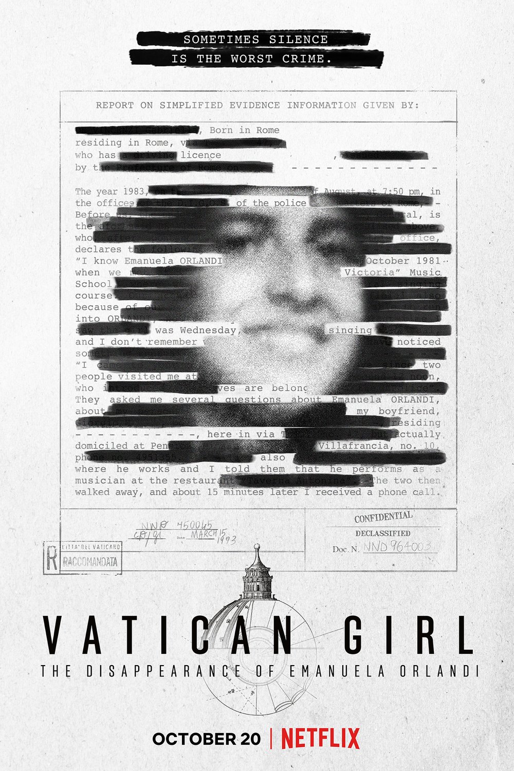 L'affiche du film Vatican Girl: The Disappearance of Emanuela Orlandi