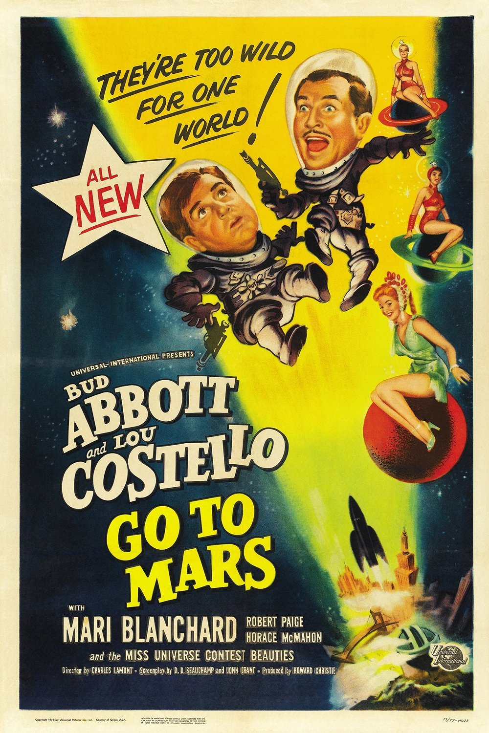 L'affiche du film Abbott and Costello Go to Mars