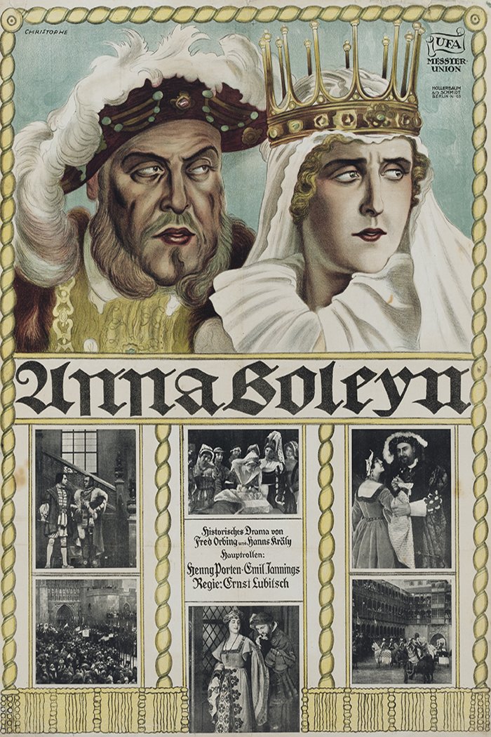 German poster of the movie Anna Boleyn