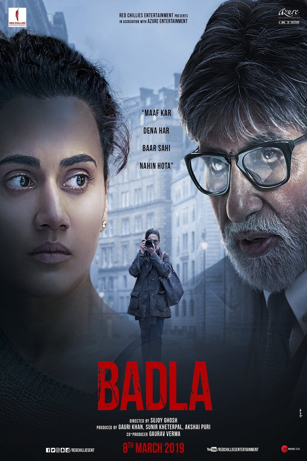 L'affiche originale du film Badla en Hindi