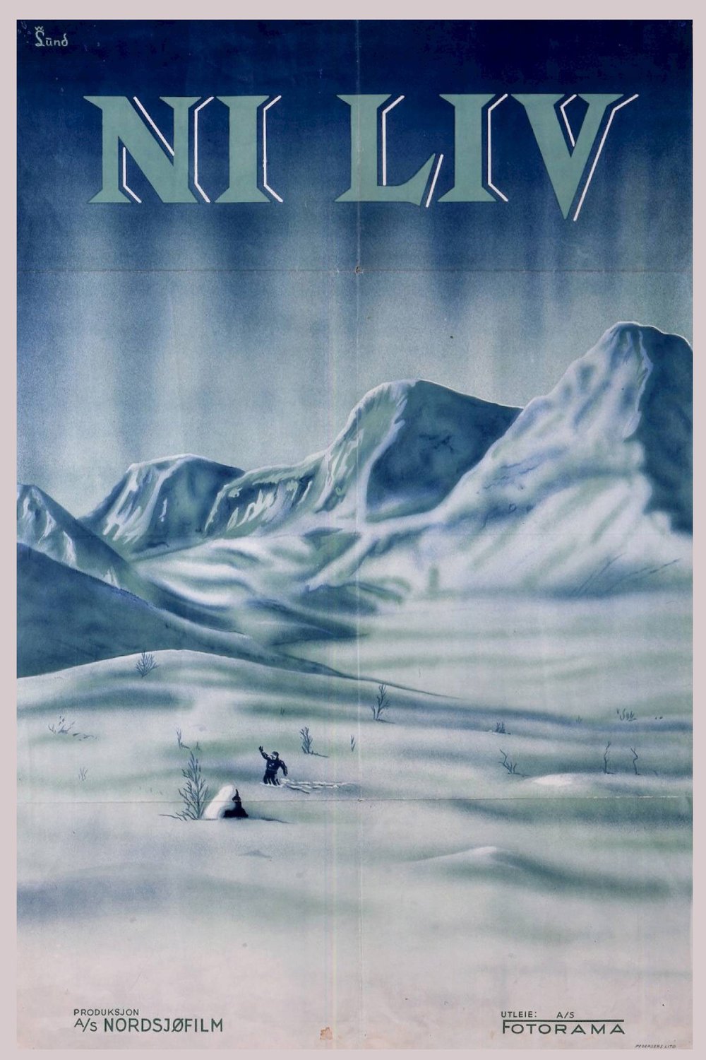 L'affiche originale du film Nine Lives en norvégien