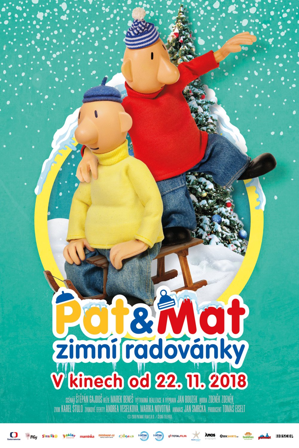 L'affiche originale du film Pat et Mat en hiver en tchèque