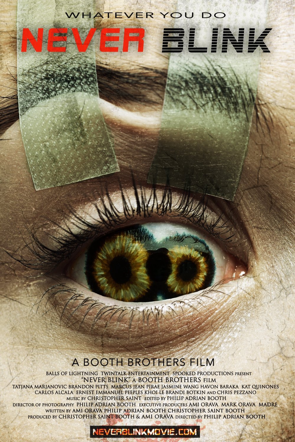 L'affiche du film Never Blink [2025]