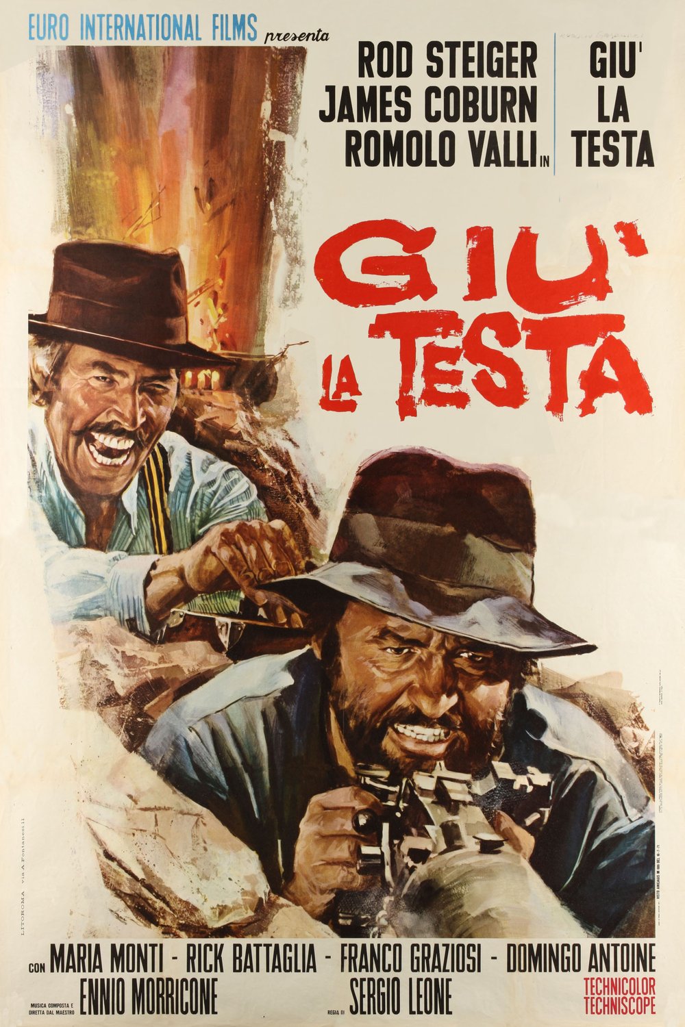 L'affiche originale du film Giù la testa en italien