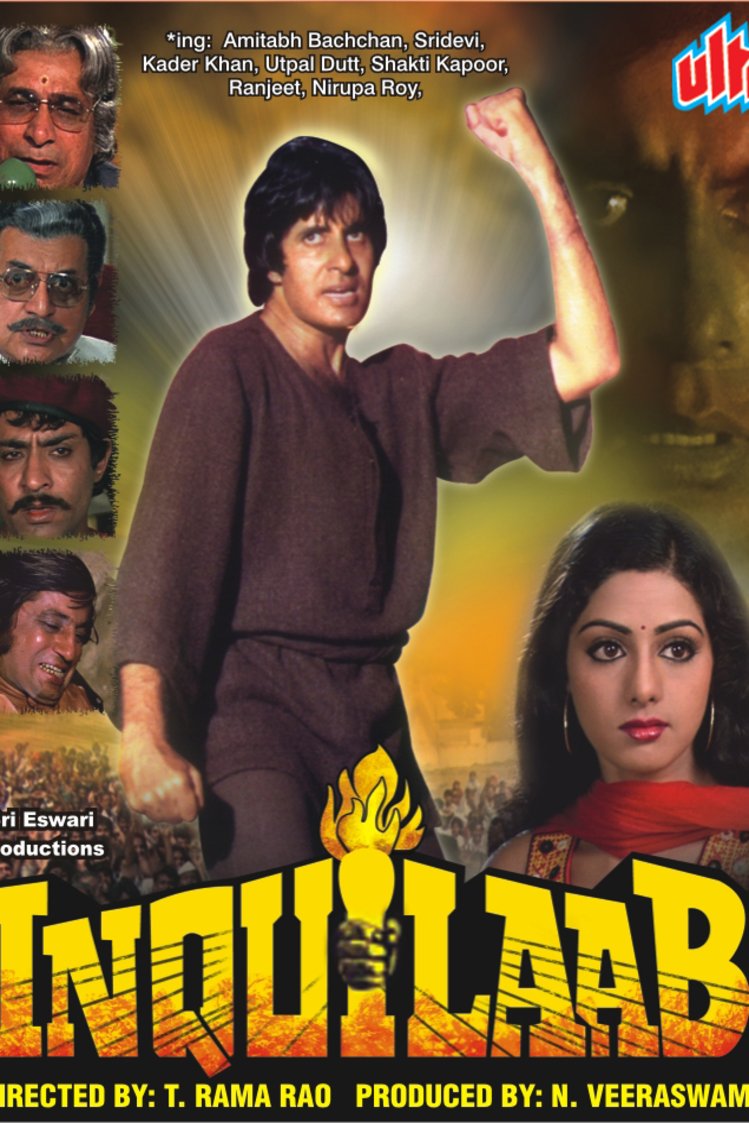 L'affiche originale du film Inquilaab en Hindi