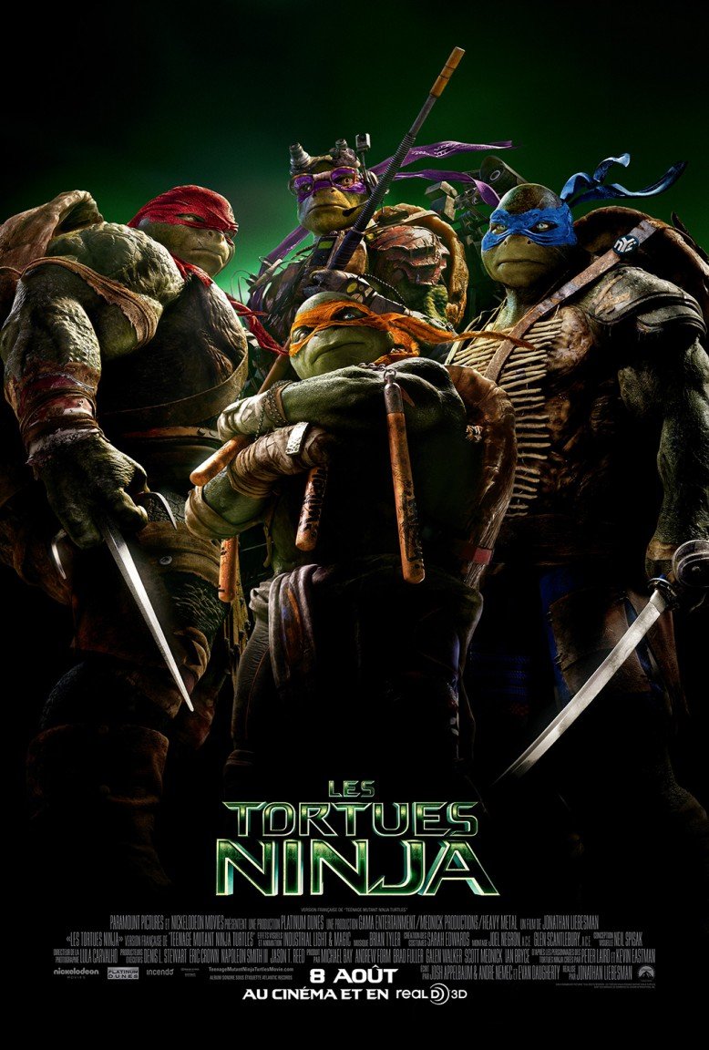L'affiche du film Les Tortues Ninja