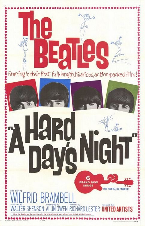 L'affiche du film A Hard Day's Night