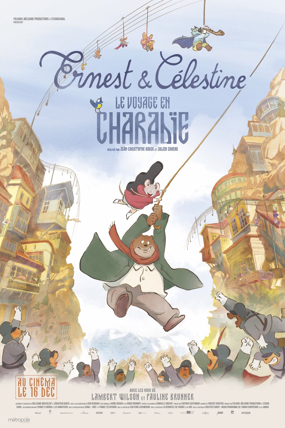 L'affiche du film Ernest et Célestine: le voyage en Charabie