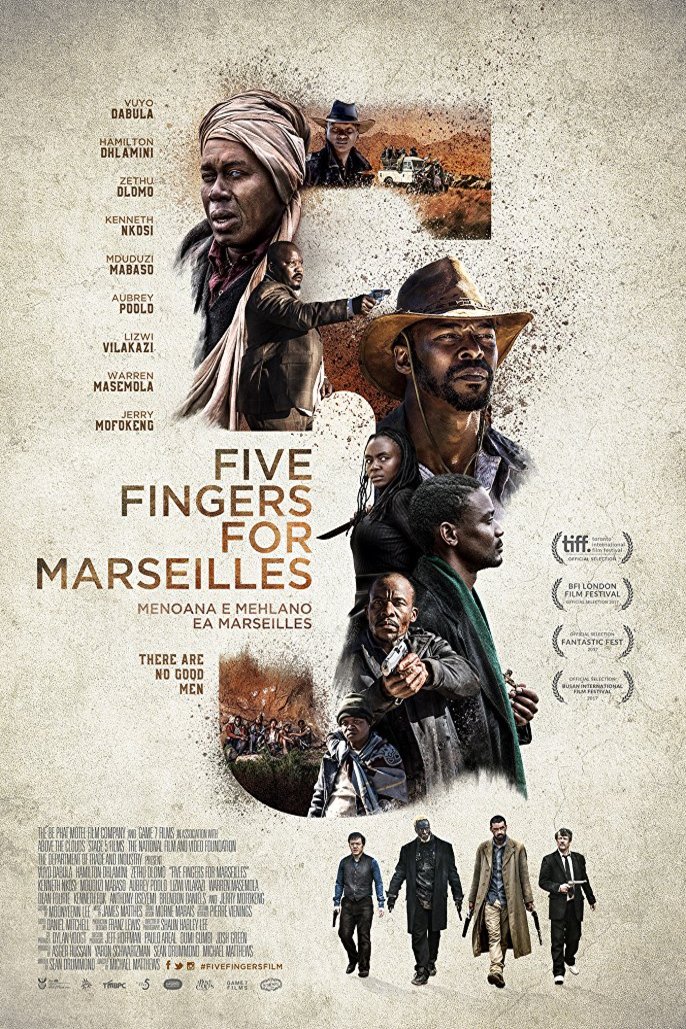 Silent poster of the movie Five Fingers for Marseilles