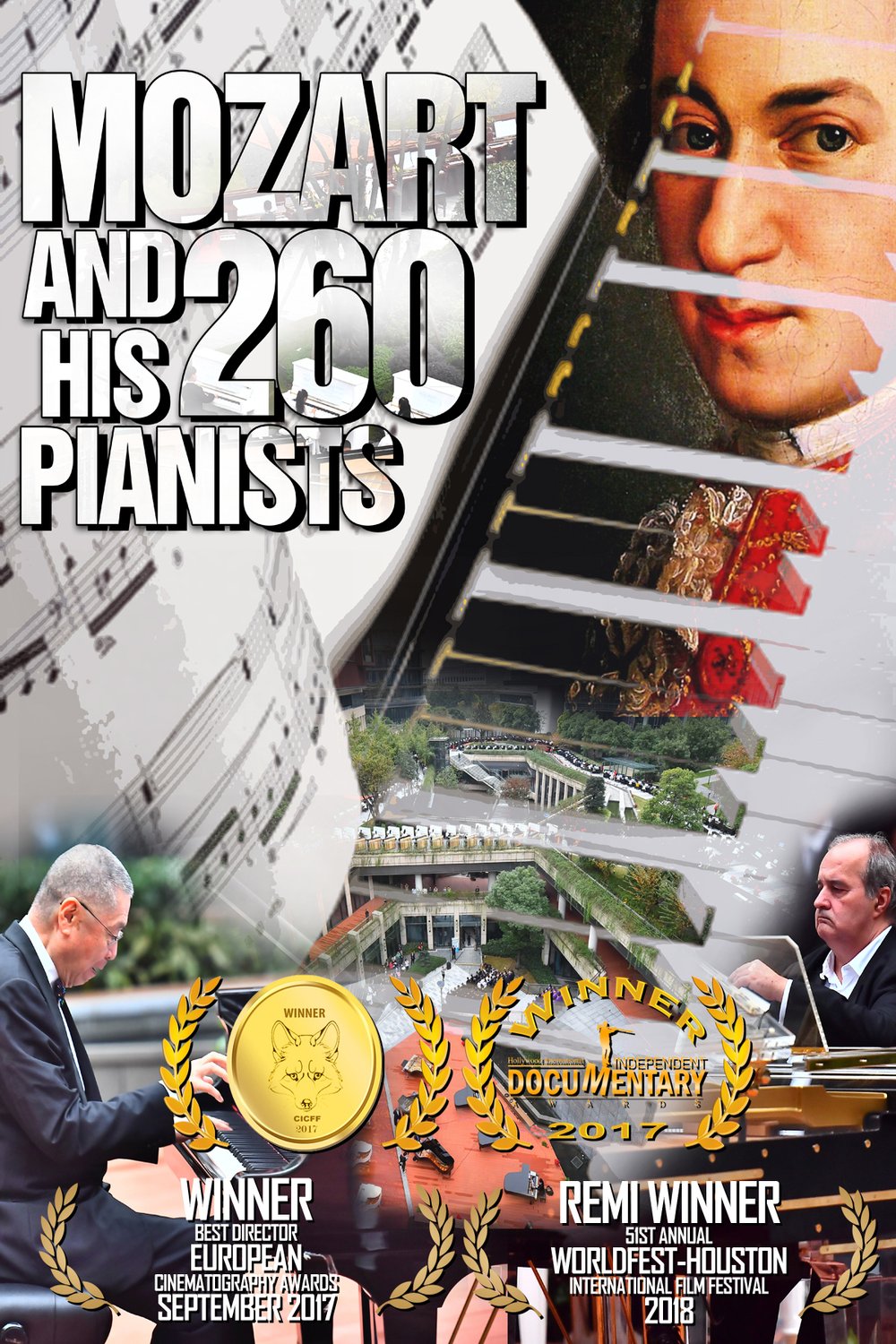 L'affiche du film Mozart and his 260 Pianists