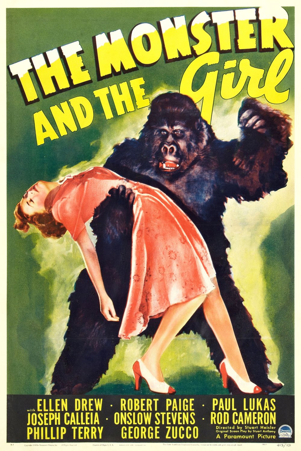 L'affiche du film The Monster and the Girl