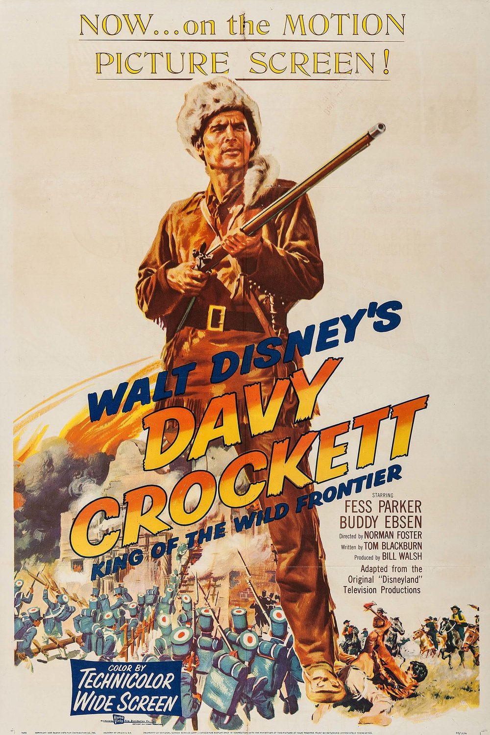 L'affiche du film Davy Crockett, King of the Wild Frontier
