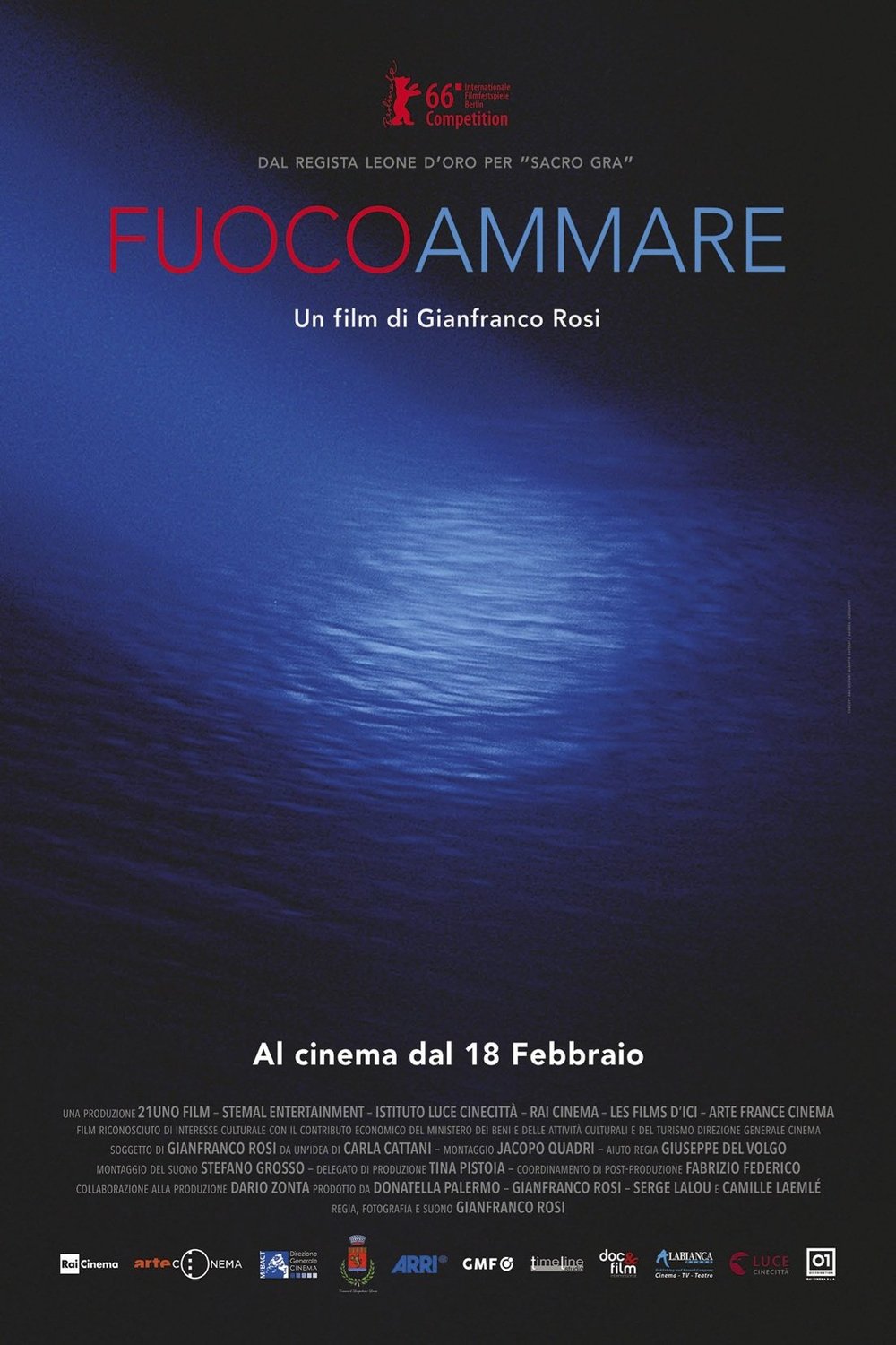 L'affiche du film Fuocoammare [2016]