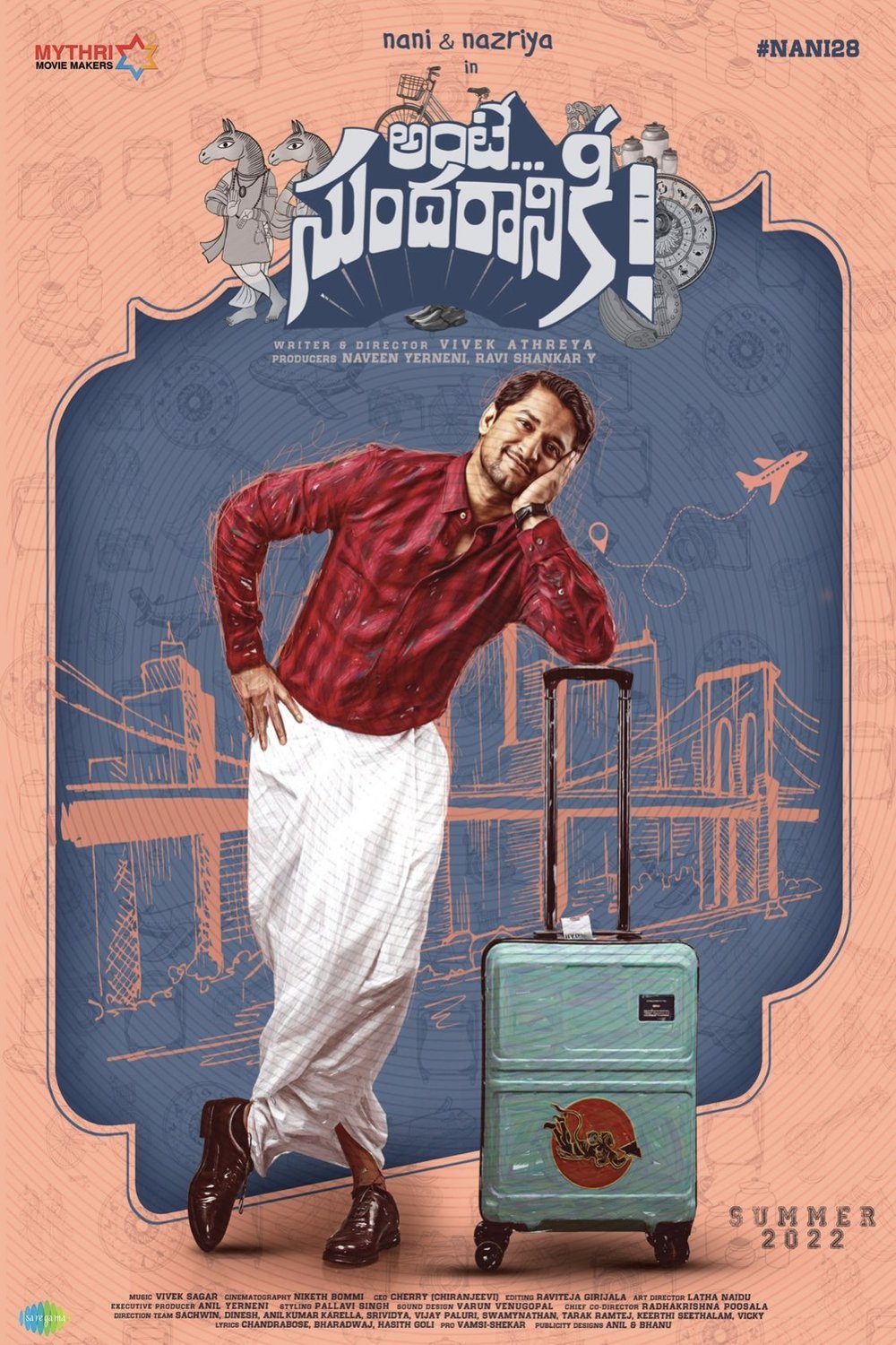 L'affiche originale du film Ante Sundharaniki en Telugu