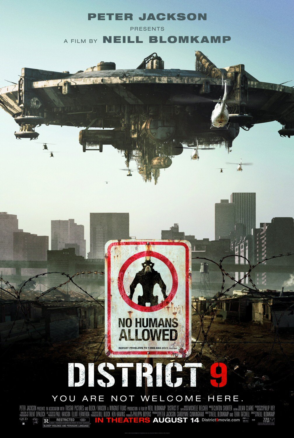 L'affiche du film District 9 v.f.