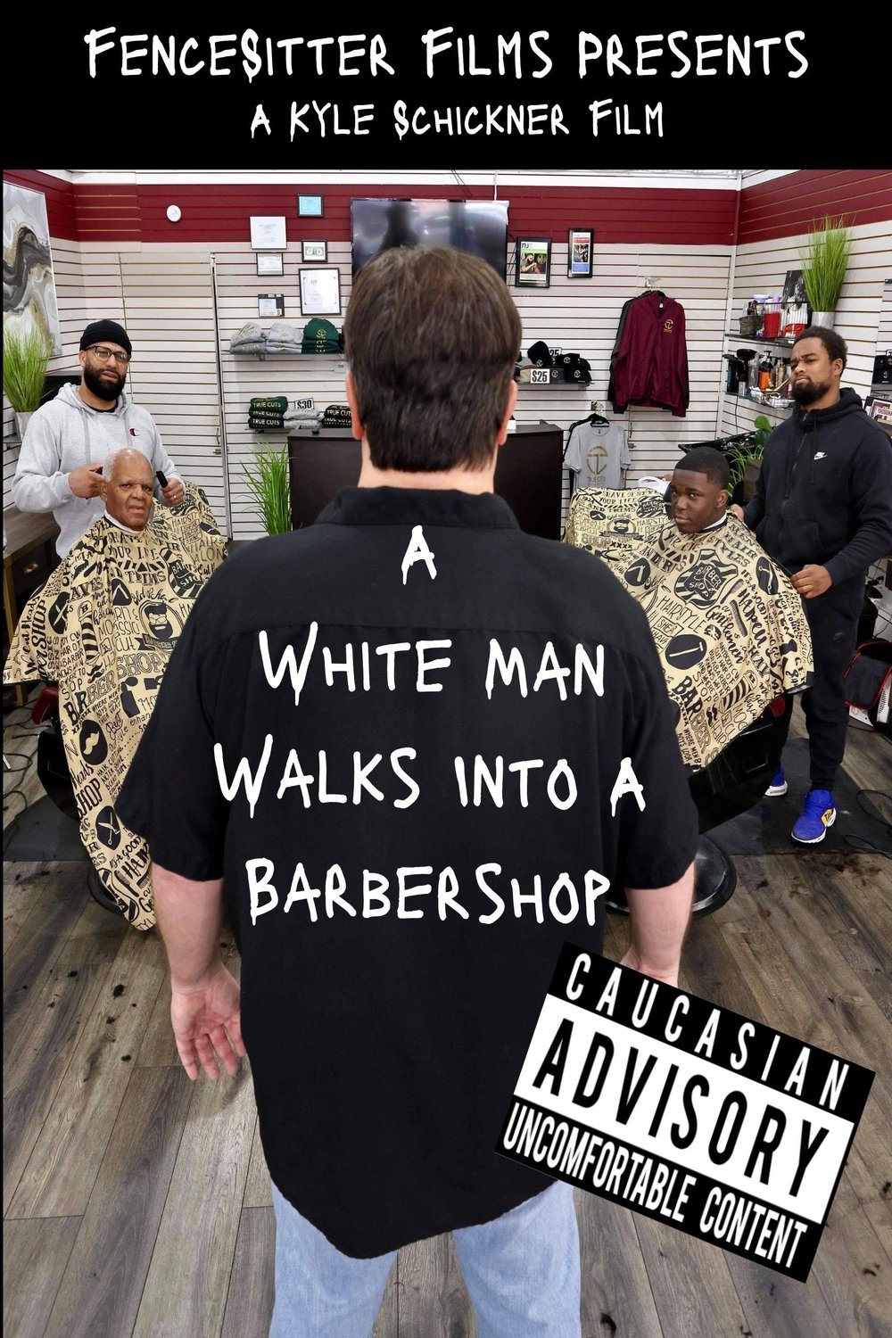L'affiche du film A White Man Walks Into A Barbershop
