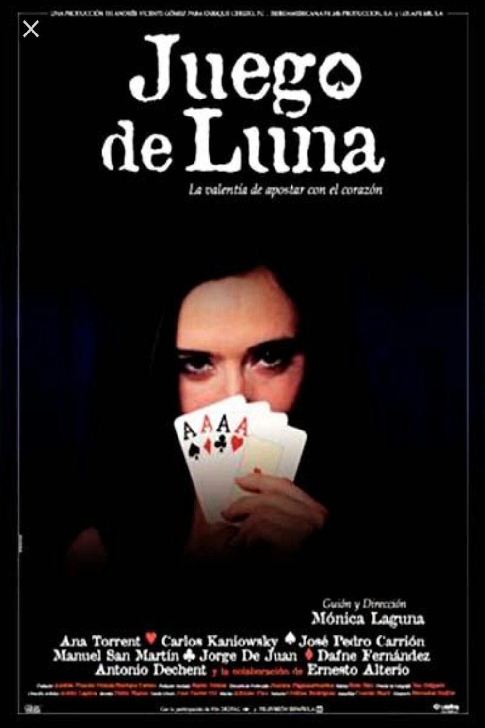 L'affiche originale du film Juego de Luna en espagnol