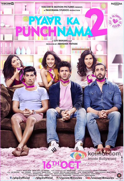 L'affiche originale du film Pyaar Ka Punchnama 2 en Hindi