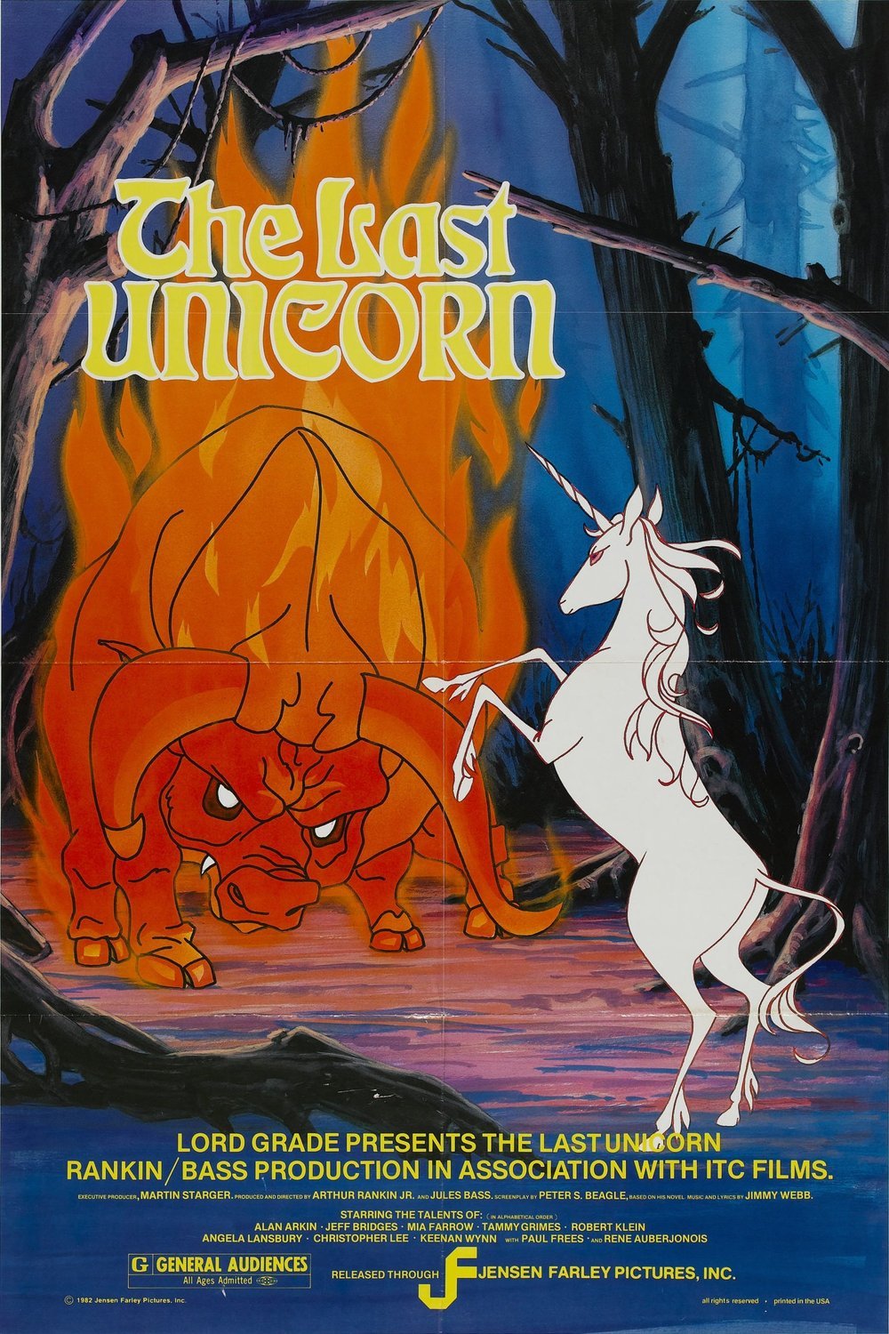 L'affiche du film The Last Unicorn