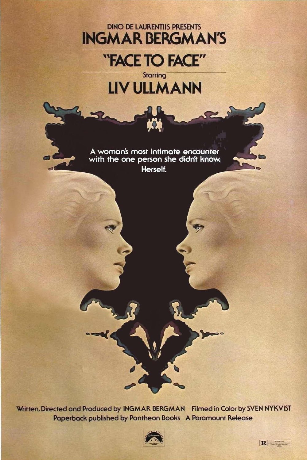 L'affiche originale du film Face to Face en suédois