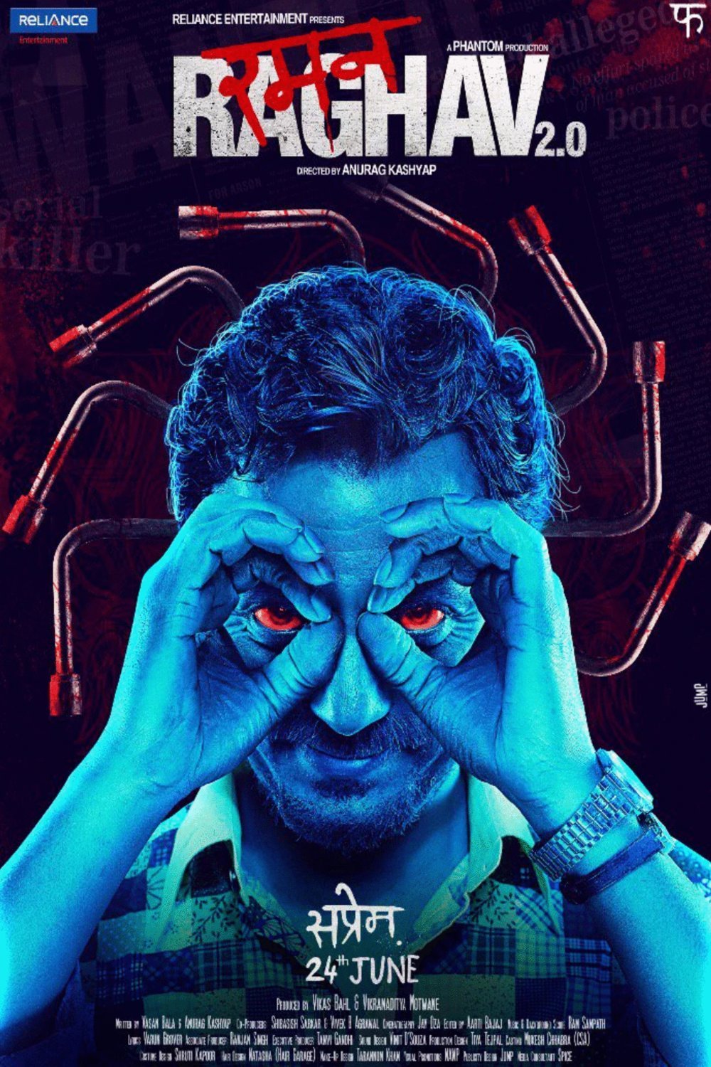 Hindi poster of the movie Psycho Raman
