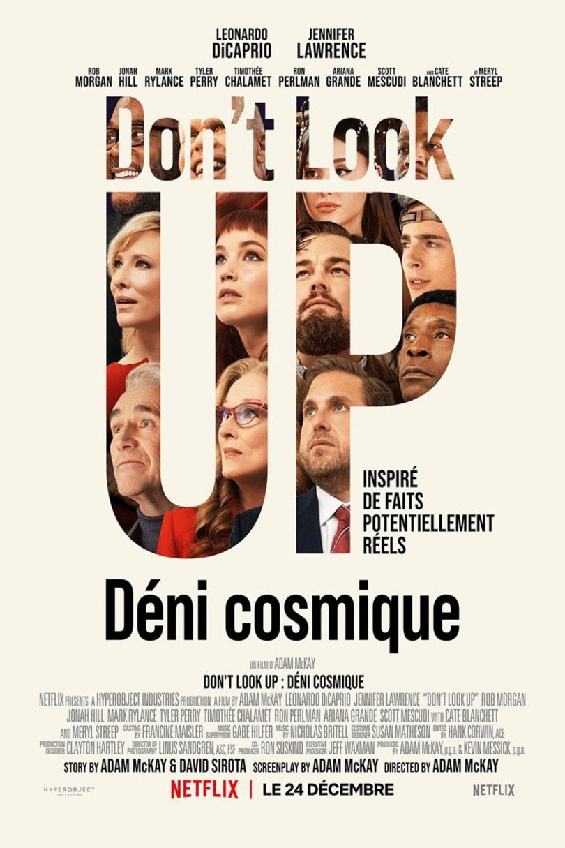 L'affiche du film Don't Look Up: Déni cosmique