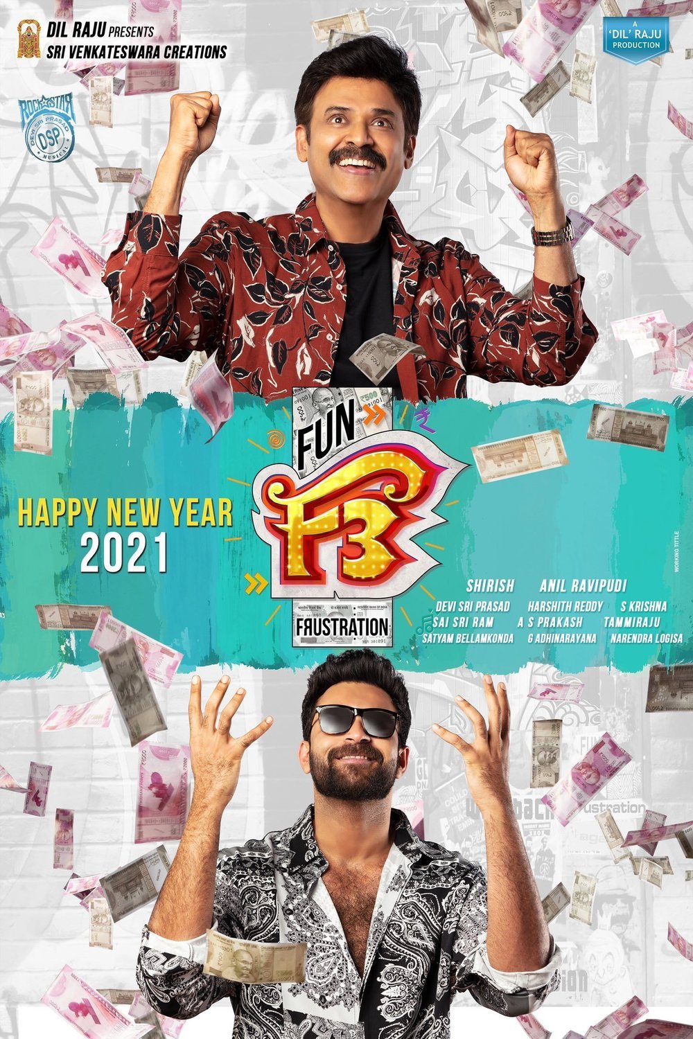 L'affiche originale du film F3: Fun and Frustration en Telugu