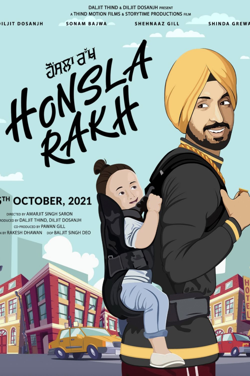 Punjabi poster of the movie Honsla Rakh