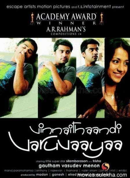 L'affiche originale du film Vinnaithaandi Varuvaayaa en Tamoul