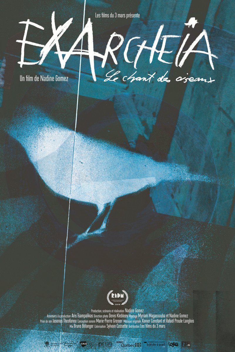 Greek poster of the movie Exarcheia, the Chanting of Birds
